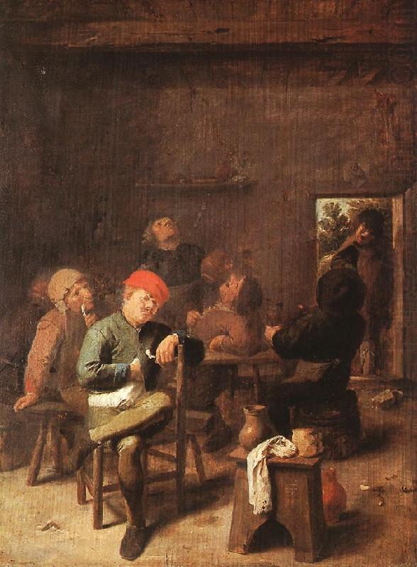 BROUWER, Adriaen Peasants Smoking and Drinking f china oil painting image